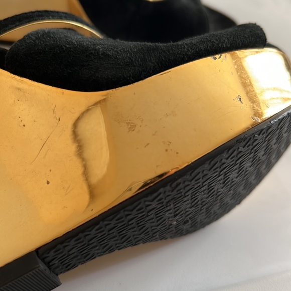 Michael Kors Gold and Black Suede Heels Size 6 - Picture 2 of 6